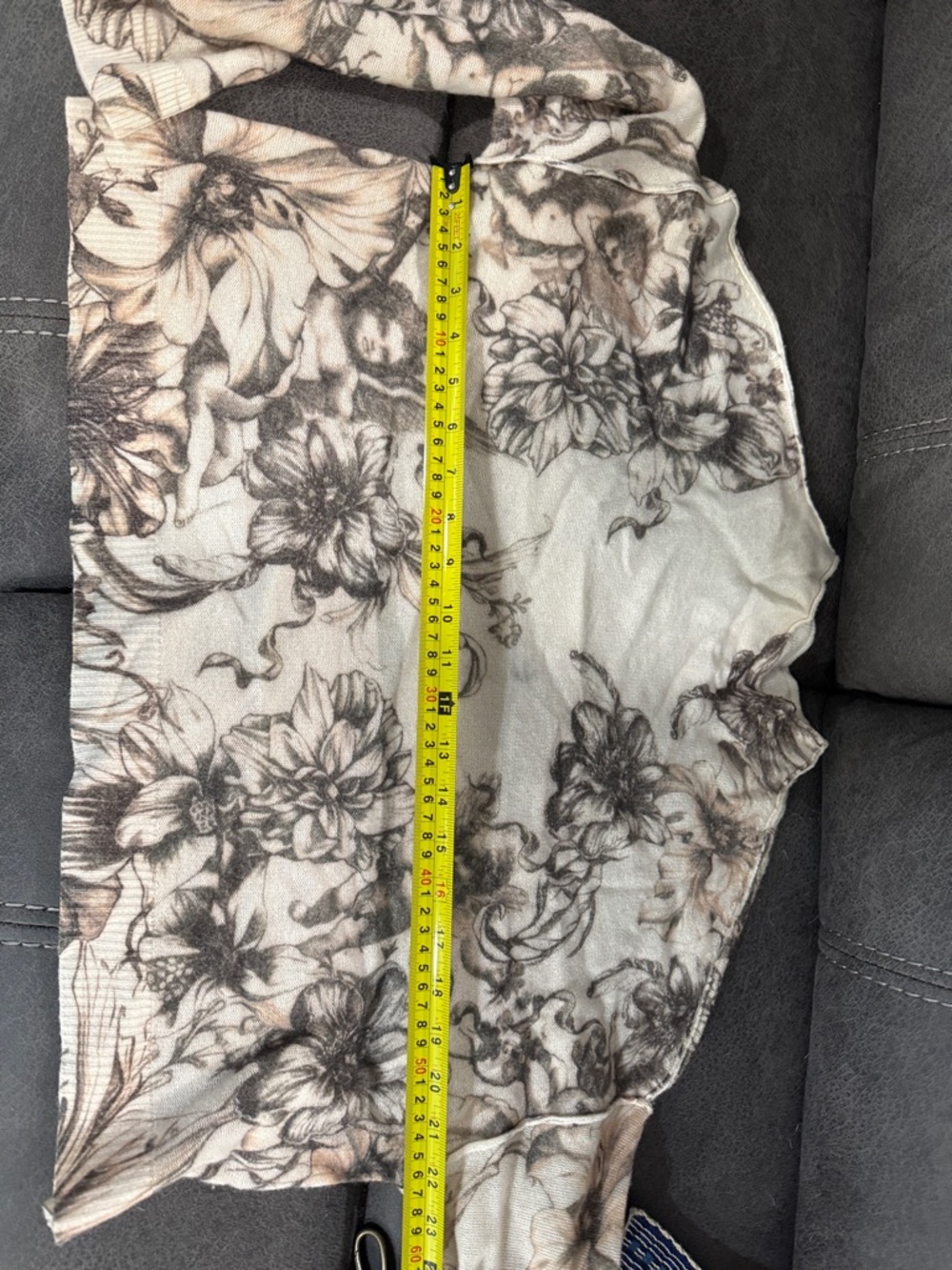 Anthropologie pilcro alani cashmere mock neck sweater angel motif print - Picture 10 of 12